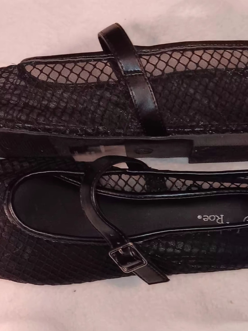 Black Ophelia Roe "Margot" Mesh Flats - Picture 2 of 5